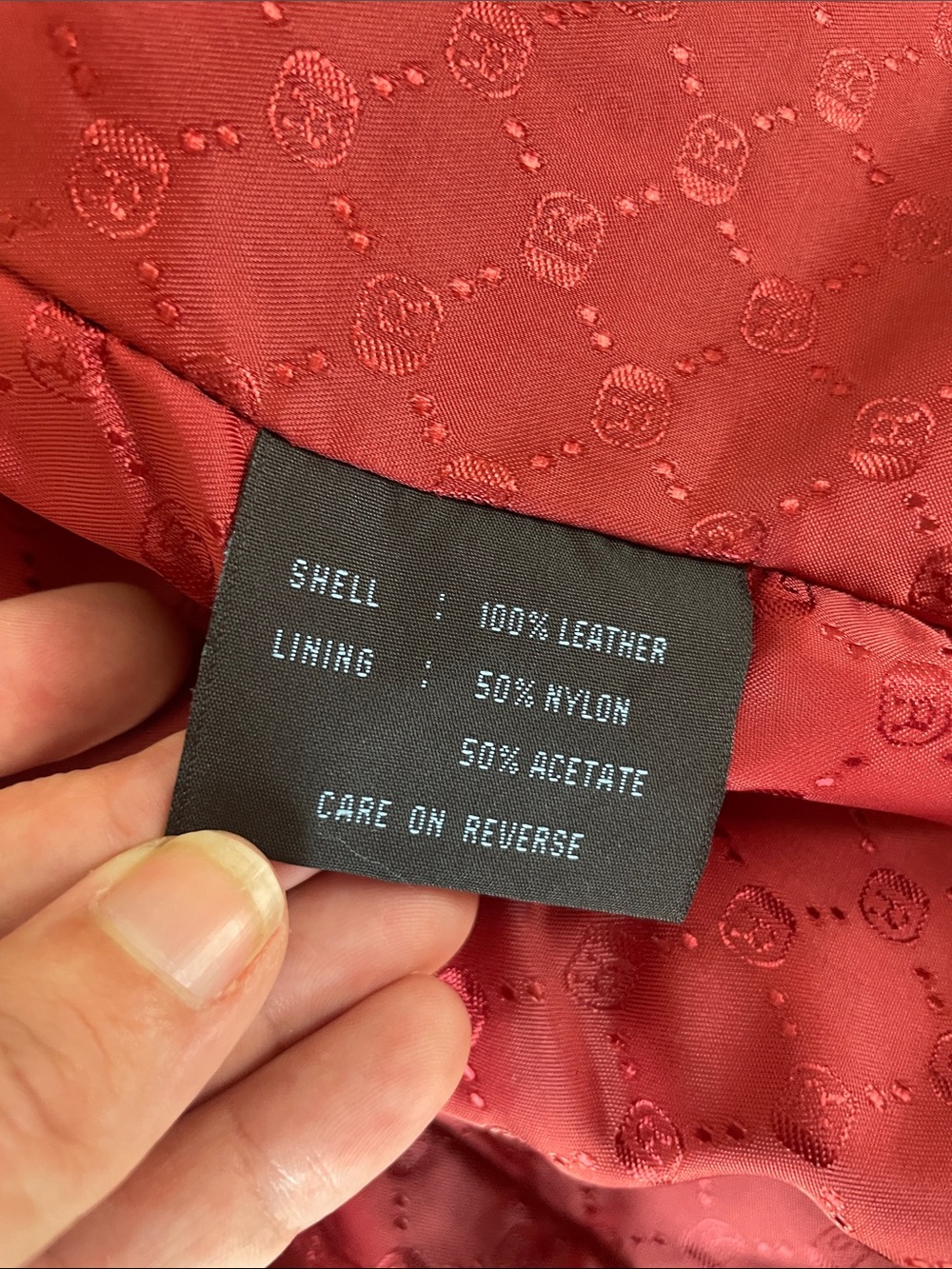 Kenneth Cole Reaction Red Women's Leather Button-Front Jacket - Picture 10 of 10
